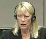 Carole white, ex-agent de Naomi Campbell, témoigne au procès de Charles Taylor, à La Haye, le 9 août 2010.
