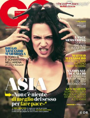 Asia Argento en couverture de GQ