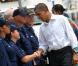 Barack Obama participe à une réunion, en compagnie de son épouse Michelle, avec le maire de Panama City le 14 août 2010
