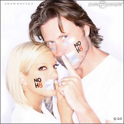 Nouvelle campagne NOH8 avec Tori Spelling et Dean McDermott, août 2010