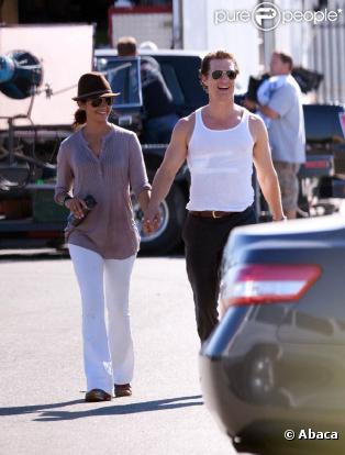 Matthew McConaughey en famille à Los Angeles, le 17 août 2010