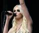 Taylor Momsen chante lors du V Festival au Highlands Park en Essex en Angleterre le 21 août 2010
