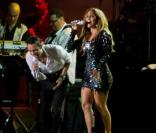 Jennifer Lopez rejoint son mari Marc Anthony en concert à Veracruz au Méxique, le 23 août 2010 