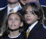 Prince Michael et Paris lors de l'hommage à leur père