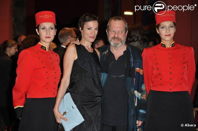 Jeanne Balibar et Terry Gilliam à l'occasion de la cérémonie d'ouverture du 36e Festival du Film Américain de Deauville, le 3 septembre 2010.