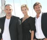 Philippe Bas, Lorie et Alexandre Varga, au Festival de la Fiction TV à La Rochelle
