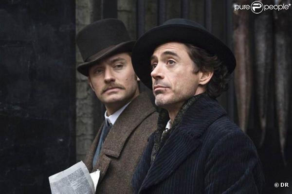Jude Law et Robert Downey Jr. dans  Sherlock Holmes.