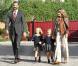 Letizia et Felipe d'Espagne accompagnent leurs fillettes Leonor et Sofia à l'école pour la rentrée des classes. 15/09/2010