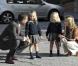 Letizia et Felipe d'Espagne accompagnent leurs fillettes Leonor et Sofia à l'école pour la rentrée des classes. 15/09/2010