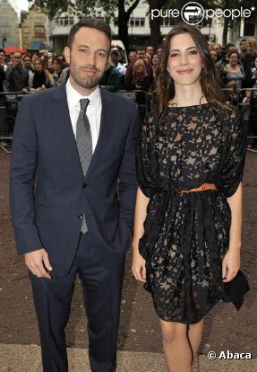 Ben Affleck et Rebecca Hall lors de l'avant-première à Londres de The Town le 19 septembre 2010