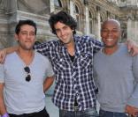 Titoff, Max Boublil et Denis Maréchal à l'inauguration de l'opération Coeur de vies, le 22 septembre 2010, à Paris. 