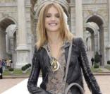 Natalia Vodianova après le défilé Cavalli à Milan le 27/09/10 