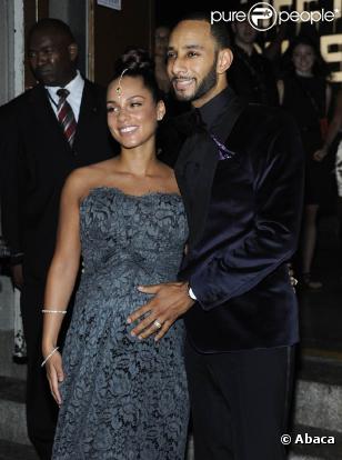 Alicia Keys et son mari Swizz Beatz lors du Black Ball NY 2010, le 30 septembre 2010 à New York 