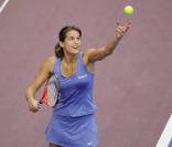 Amélie Mauresmo à l'occasion du tournoi Jean-Luc Lagardère, au stade Pierre de Coubertin, à Paris, le 3 cotobre 2010.