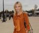 Anja Rubik se rendant au défilé Chloé 