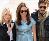 Sienna Miller, Elsa Zylberstein, et Pascal Elbe, lors du Festival du Film Britannique de Dinard, le 9 octobre 2010