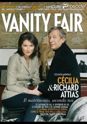 Cécilia et Richard Attias en couverture de Vanity Fair Italie