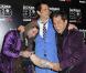 Johnny Knoxville entouré de Bam Margera et Jeff Tremaine à l'occasion de l'avant-première de Jackass 3D , au Gaumont Opéra, à Paris, le 27 octobre 2010.