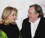 Gérard Depardieu et Catherine Deneuve lors de l\'avant-première de Potiche le 2 novembre 2010<br />