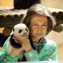 La Reine Sofia d'Espagne pouponne... deux adorables pandas !