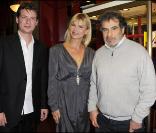 Olivier Villa, Catherine Falgayrac et Raphaël Mezrahi  à la cérémonie des 8èmes Trophées internationaux du stylographe à l'hôtel 