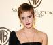 Emma Watson dans une robe Vionnet lors de la soirée organisée par les studios Warner à Londres le 10 novembre 2010