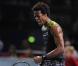 Des images de la demi-finale opposant Gaël Monfils à Roger Federer lors du Masters Series de Paris-Bercy qui a vu la victoire du Français sur le score de 7-6/6-7/7-6, à Paris, le 13 novembre 2010.