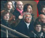 Pierre Sarkozy, Jean-Paul Enthoven et Marc Lavoine au Parc des Princes le 13/04/08