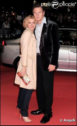 Liam Neeson et son épouse Natasha Richardson en octobre 2010 