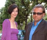 Heather Stewart-Whyte, Franck ferrando et leur fils Stéphane, Paris, mai 2003 