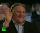 Gérard Depardieu lors de la performance de Vladimir Poutine durant un gala de bienfaisance à Saint-Petersbourg