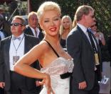 Christina Aguilera aux 59ème Emmy Awards en septembre 2007 