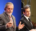 Luiz Inácio Lula da Silva et Nicolas Sarkozy conférence sur le climat à Copenhague, le 17 décembre 2009 
