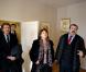 Visite des socialistes dans la maison natale de François Mitterrand à l'occasion du 15e anniversaire de sa mort le 8 janvier 2011 avec Jack Lang et Martine Aubry