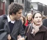Mohamed Ulad-Mohand et sa compagne Mazarine Pingeot lors de la commémoration du 15e anniversaire de la mort de François Mitterrand à Jarnac le 8 janvier 2011