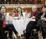 Déjeuner lors de la commémoration du 15e anniversaire de François Mitterrand le 8 janvier 2011 à Jarnac : Mazarine Pingeot, Ségolène Royal et Martine Aubry 