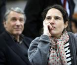 Déjeuner lors de la commémoration du 15e anniversaire de François Mitterrand le 8 janvier 2011 à Jarnac : Gilbert Mitterrand et Mazarine Pingeot 