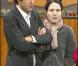 Mazarine Pingeot et son compagnon Mohamed lors de la commémoration du 15e anniversaire de la mort de François Mitterrand à Jarnac, le 8 janvier 2011