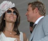 Liz Hurley et Shane Warne, aux courses hippiques de Glorious Goodwood Festival at Goodwood, le 27 juillet 2010