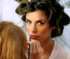 Elisabetta Canalis en backtage de la campagne Cavalli underwear