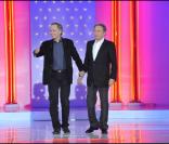Fabrice Luchini et Michel Drucker lors de l'enregistrement de Vivement Dimanche, émission diffusée le 6 février 2011 sur France 2