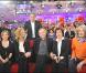 Michel Drucker, Nathalie Dessay, Sandrine Kiberlain, Fabrice Luchini, Marie-Paule Belle et Leny Escudero lors de l'enregistrement de Vivement Dimanche, émission diffusée le 6 février 2011 sur France 2