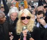 Paris Hilton à la bourse de Francfort, le 3 février 2011
