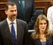 Letizia d'Espagne et Felipe d'Espagne visitent le congrès espagnol à Madrid, le 8 février 2011.