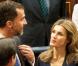 Letizia d'Espagne et Felipe d'Espagne visitent le congrès espagnol à Madrid, le 8 février 2011.
