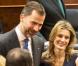 Letizia d'Espagne et Felipe d'Espagne visitent le congrès espagnol à Madrid, le 8 février 2011.