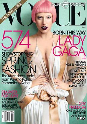 Lady Gaga pour le  Vogue  américain, mars 2011