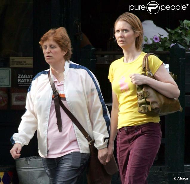 Cynthia Nixon et Christine Marinoni, New York, le 3 mai 2010