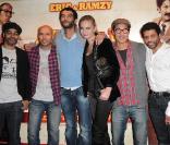 Rachid Dhibou, Eric Judor, Ramzy Bedia et Anca Radici lors de l'avant-première d'Halal Police d'état à l'UGC Bercy à Paris le 15 février 2011