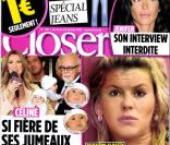 Couverture de Closer, en kiosques le 19 février 2011.